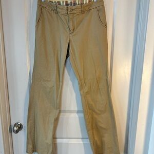 Vintage Y2K Indigo Palms Low Rise Flare Tan Chino Pants, size 10/30
